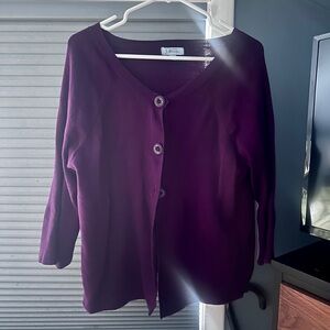 Jessica Rich Purple Knit Top
